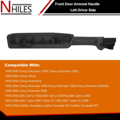 NHILES armrest mounted on door demonstrating correct alignment and easy installation