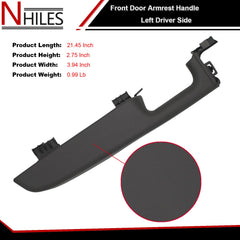 NHILES armrest side profile showing shape and scale for fit verification