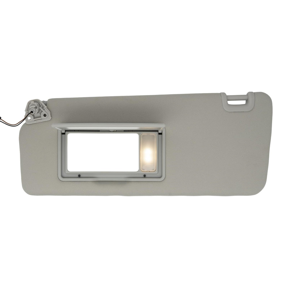 NHILES left sun visor front view showing clean gray finish and fitment benefit