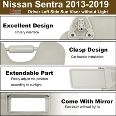 NHILES visor installed in Nissan Sentra demonstrating restored shade benefits
