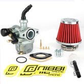 nibbi PZ19 front profile showing compact carburetor design and easy fitment