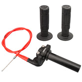 nibbi front throttle assembly showing red twist tube for durable control