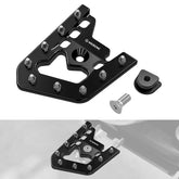 NICECNC front view of pedal extender showing wider contact surface and better control
