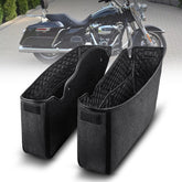 NICECNC front view of saddlebag liners showing neat organized storage benefit