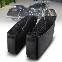 NICECNC front view of saddlebag liners showing neat organized storage benefit