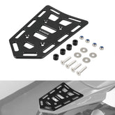 NICECNC front view of luggage rack showing mount points and compact profile benefit