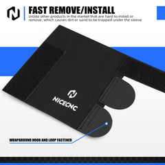 NICECNC strap detail showing triple fast straps for secure anti-slip fit