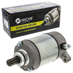 NICHE starter motor front view showing compact housing and direct-fit benefit