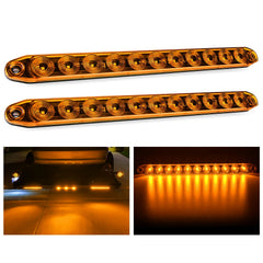 Nilight 16" front view showing amber lens for clear signaling