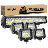 Nilight 20 inch 420W bar front view showing powerful lighting output