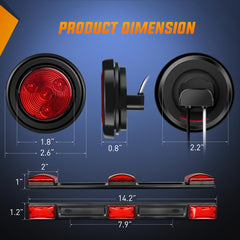 Nilight 9LED ID bar top view showing compact LED array for rear outline light