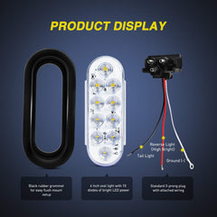 Nilight back view with 3-prong plug demonstrating watertight secure connection