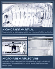Nilight chrome reflector detail displaying focused beam performance