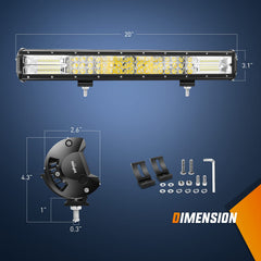 Nilight close-up of triple-row LED array highlighting bright chips and build quality