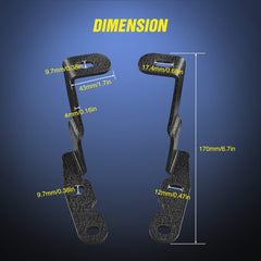 Nilight close-up of wrinkle finish on bracket illustrating rust-resistant coating