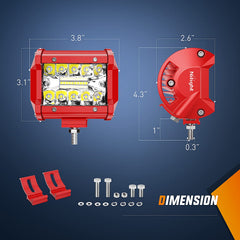 Nilight close-up of triple-row LEDs highlighting concentrated brightness and efficiency