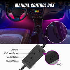 Nilight control box and 16-key RF remote displayed, enables easy operation