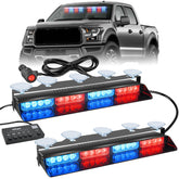 Nilight strobe front view showing red blue LEDs and warning visibility