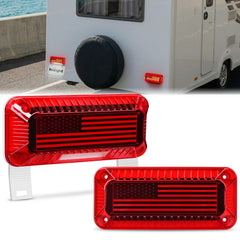 Nilight front-facing pair showing red and white LEDs for safer rear signaling