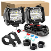 Nilight front view of 4-inch pods and 6.5-inch bar showing complete kit benefit