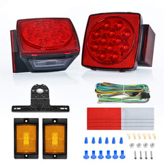 Nilight front view of square light showing lens and bright output
