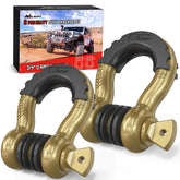 Nilight front view of 2-pack D-ring shackles showing robust construction and reliable connection