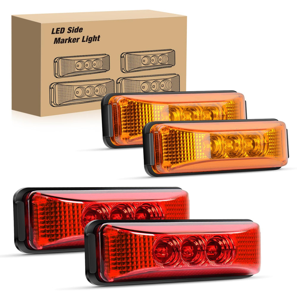 Nilight front view amber and red markers showing compact profile and improved visibility