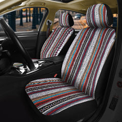 Nilight front seat full view showing colorful Baja stripes and protection
