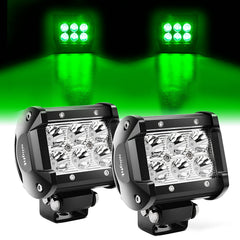 Nilight front view of green LED pod showing compact durable housing and clear benefit of focused illumination
