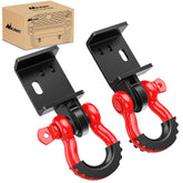 Nilight front view installed tow hooks showing rugged styling and secure fit