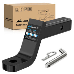 Nilight front view mounted in 2-inch receiver showing secure fit and reliability
