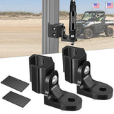 Nilight front view mounted brackets showing secure fit on cage for added visibility