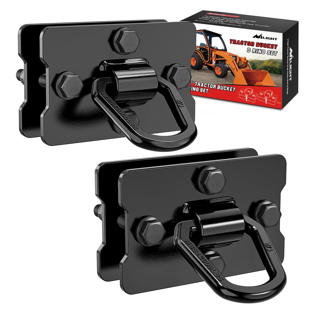 Nilight front view of D ring kit showing components and quick installation benefit
