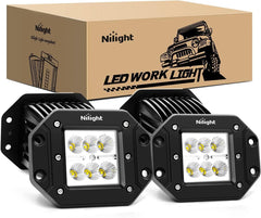 Nilight front view of pod showing lens and benefits improved road visibility