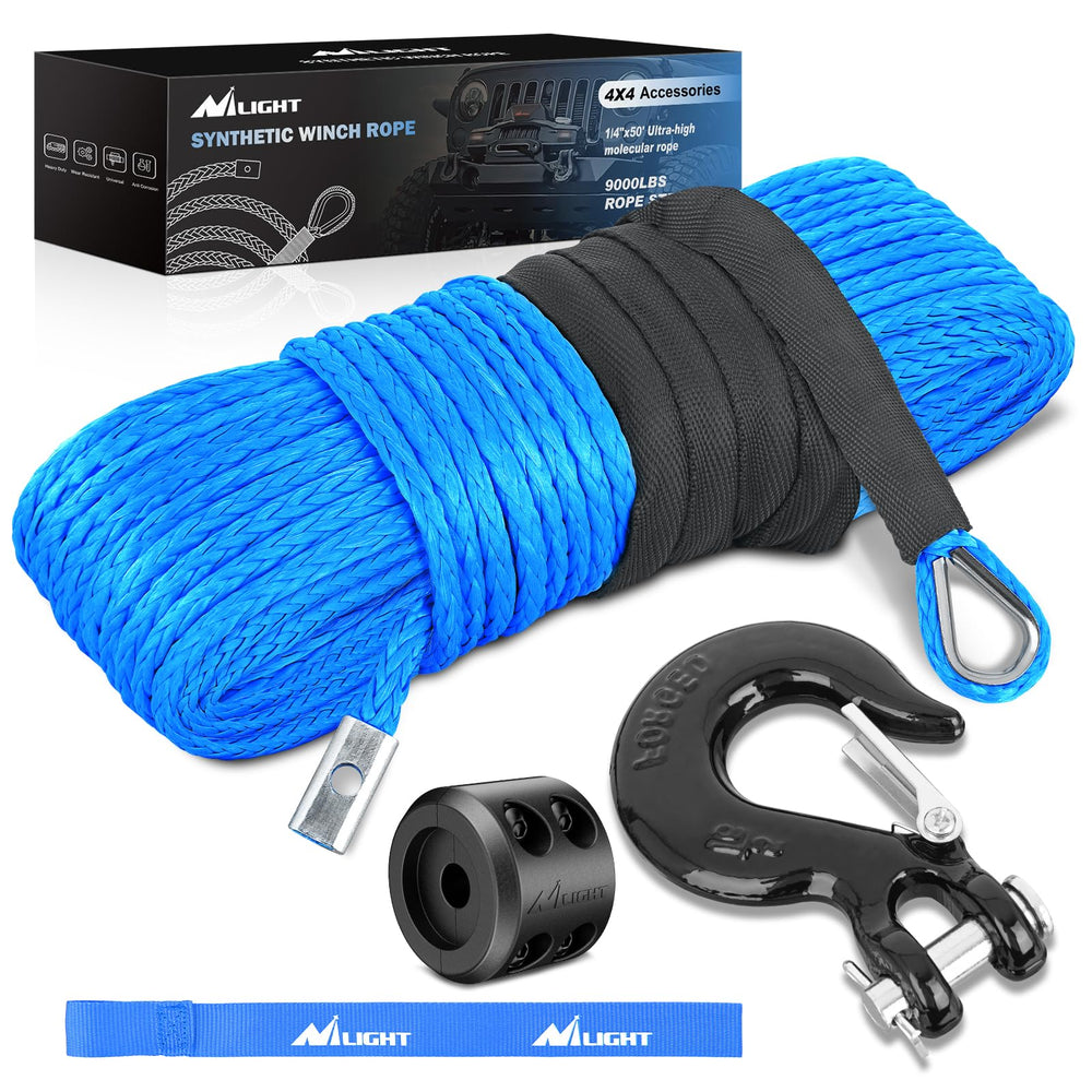 Nilight front view of rope and packaging showing ready-to-install benefits