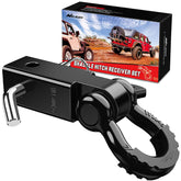 Nilight front view of shackle hitch receiver showing solid fit and durable build benefit