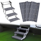 Nilight front view of step covers showing neat fit and clean entrance benefit