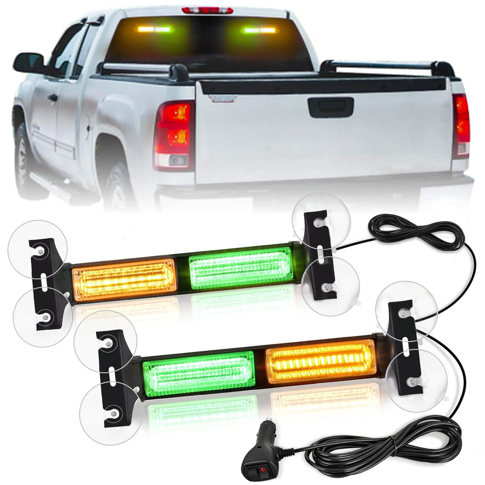 Nilight front view of amber green traffic advisor showing high visibility