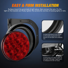 Nilight rubber grommet interior notches and bulges for vibration-resistant fit