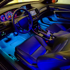 Nilight installed under dashboard providing ambient lighting benefit