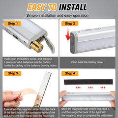 Nilight magnetic strip with adhesive for tool-free installation
