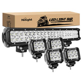 Nilight main bar front view showing beam alignment and improved road visibility