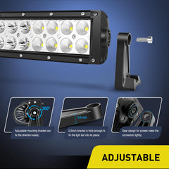Nilight mounting bracket and hardware displayed for stable, adjustable installation