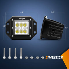 Nilight side profile showcasing slim flush mount and rugged build benefit