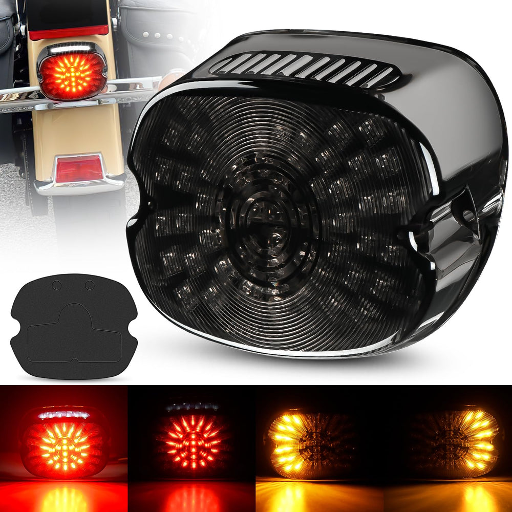 Nilight front view of smoked tail light showing compact design and improved visibility