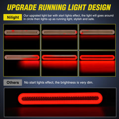 Nilight smoked polycarbonate lens texture protecting LEDs and reducing glare