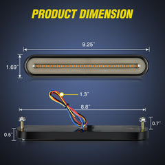 Nilight side profile displaying slim ABS housing and durable mounting design