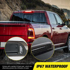 Nilight third brake light installed on a Dodge Ram tailgate for clear stop signal
