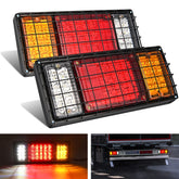 Nilight front view of trailer tail light showing clear lens and LEDs for improved visibility