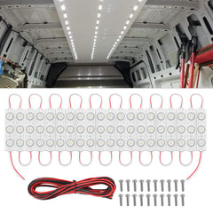 Nilight front view of ceiling kit showing bright even cargo lighting benefit
